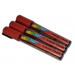 1/4" Chisel Tip Earth Tone Liquid Chalk Marker - Brick Red 3 Pack